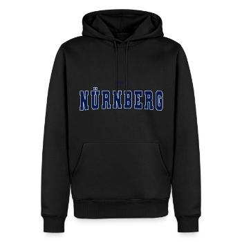 Nürnberg - Männer Premium Bio Hoodie - Schwarz - Vorne - Nico (187cm)