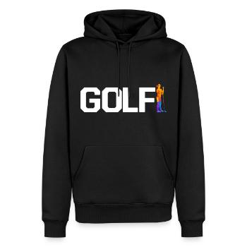 Golf Golfeur Cadeau Golf Club de golf - Sweat à capuche Premium bio Homme - noir - Devant - Nico (187cm)