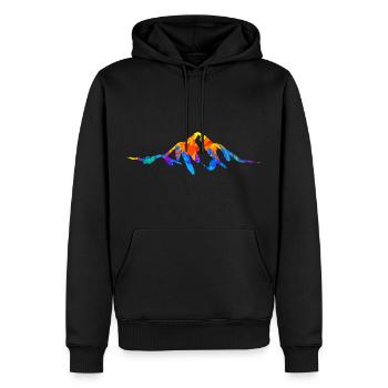 Mountain Mountains Alps Gift - Men’s Premium Organic Hoodie - black - Front - Nico (187cm)