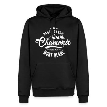 Chamonix Mont Blanc Haute Savoie - Männer Premium Bio Hoodie - Schwarz - Vorne - Nico (187cm)
