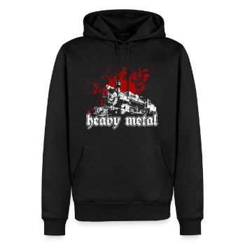 Schwermetall - Männer Premium Bio Hoodie - Schwarz - Vorne - Nico (187cm)