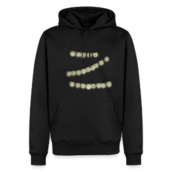 Christmas Christmas xmas fairy lights - Men’s Premium Organic Hoodie - black - Front - Nico (187cm)