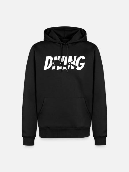 Diver diving - Men’s Premium Organic Hoodie - black