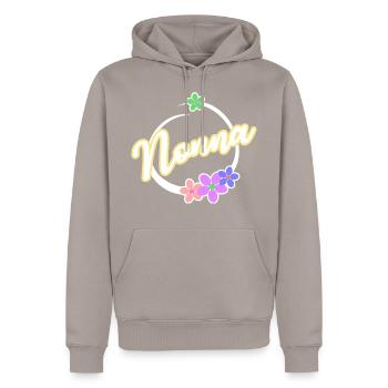 Nonna Granny Omi Grandmother Nickname Italian - Men’s Premium Organic Hoodie - taupe - Front - Nico (187cm)