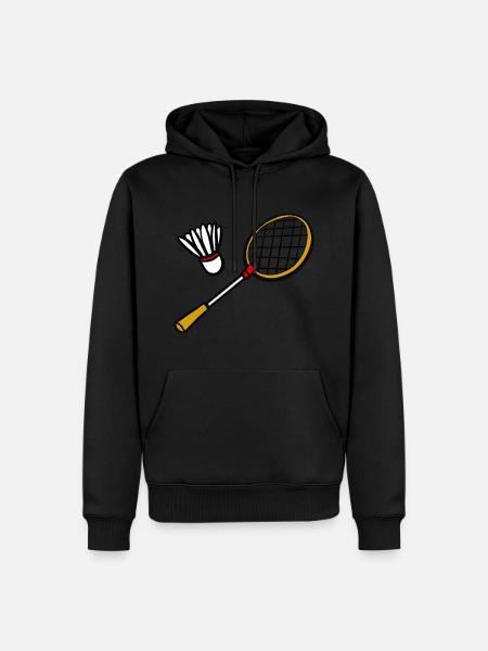 Badminton - Männer Premium Bio Hoodie - Schwarz