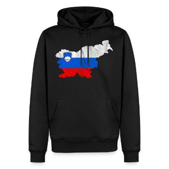 Slowenien Flagge Landkarte Slovenija Geschenk - Männer Premium Bio Hoodie - Schwarz - Vorne - Nico (187cm)