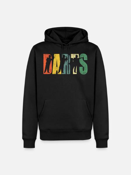 DARTS - Männer Premium Bio Hoodie - Schwarz