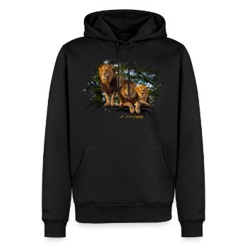 lions - Men’s Premium Organic Hoodie - black - Front - Nico (187cm)