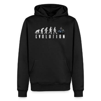 Moped Mofa Evolution DS50 - Männer Premium Bio Hoodie - Schwarz - Vorne - Nico (187cm)