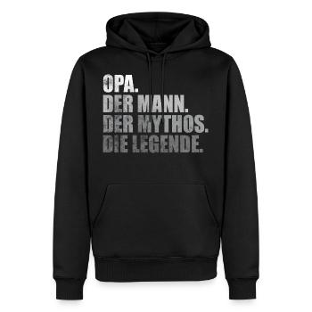 Opa - Männer Premium Bio Hoodie - Schwarz - Vorne - Nico (187cm)