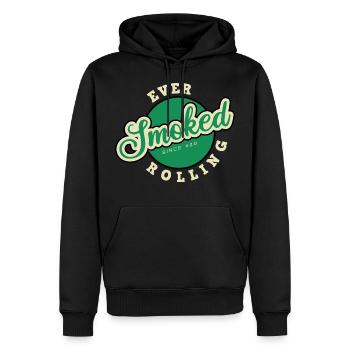 fumé 420 - Sweat à capuche Premium bio Homme - noir - Devant - Nico (187cm)