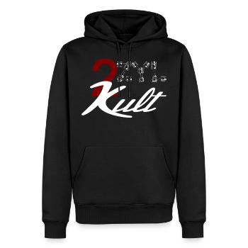 2 Zylinder Motor Kult - Männer Premium Bio Hoodie - Schwarz - Vorne - Nico (187cm)
