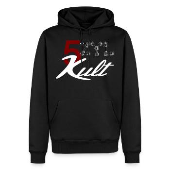 5 Zylinder Motor Kult - Männer Premium Bio Hoodie - Schwarz - Vorne - Nico (187cm)