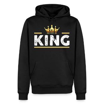 King, the best - Men’s Premium Organic Hoodie - black - Front - Nico (187cm)