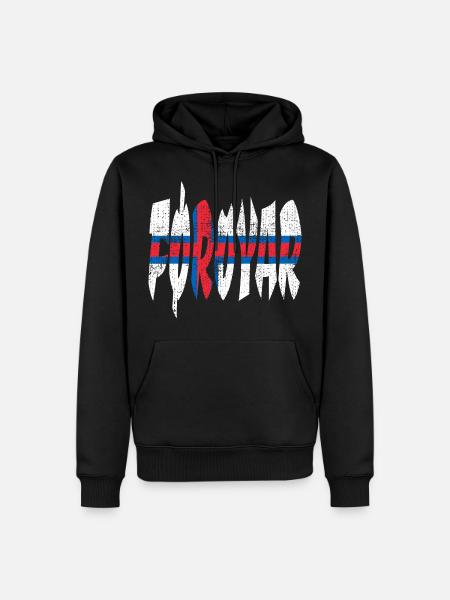 Foroyar Färöer Inseln Flagge Skandinavien Reise - Herre Premium økologisk hoodie - sort