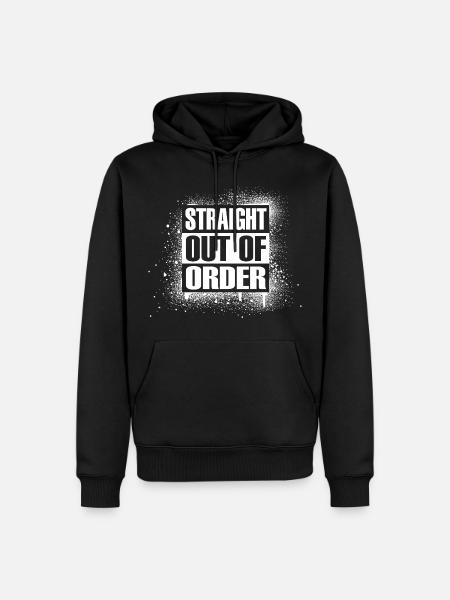 Straight out of order - Men’s Premium Organic Hoodie - black
