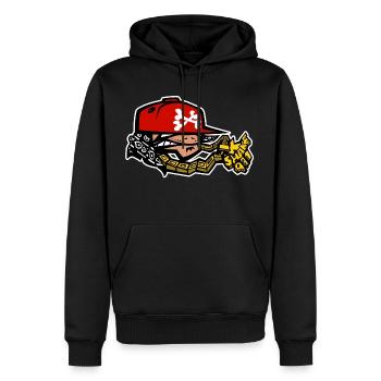 SHAKE971 GOLD CHAIN - Sweat à capuche Premium bio Homme - noir - Devant - Nico (187cm)