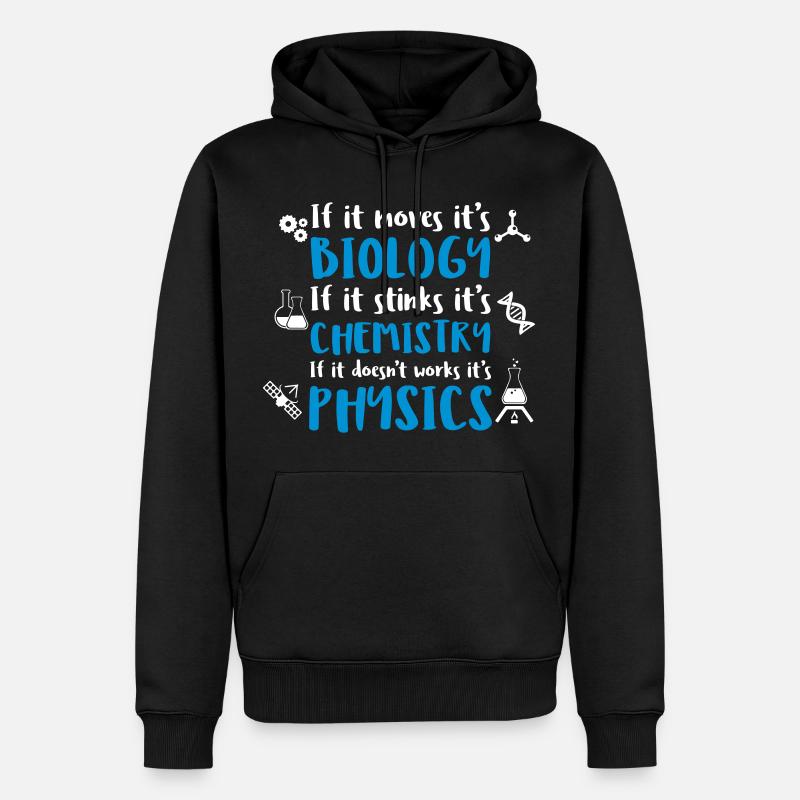 bio chemie physic - Sweat à capuche Premium bio Homme - noir