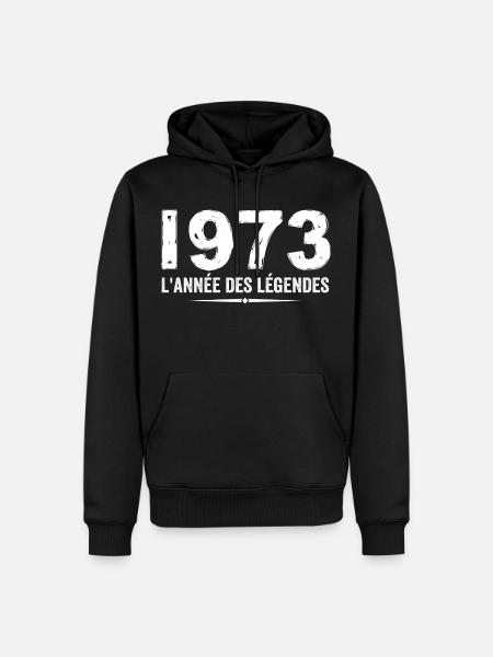 1973 Jahr der Legenden - 1973 Jubiläumsgeschenk - Männer Premium Bio Hoodie - Schwarz