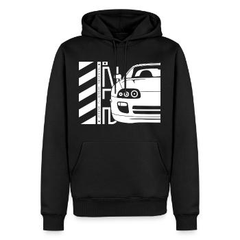 JDM Supra Car Japon - Sweat à capuche Premium bio Homme - noir - Devant - Nico (187cm)