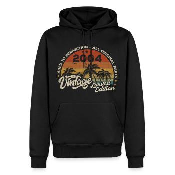 Vintage 2004 Geburtstag Retro 2004 - Männer Premium Bio Hoodie - Schwarz - Vorne - Nico (187cm)
