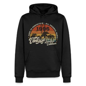 Vintage 1996 Geburtstag Retro 1996 - Männer Premium Bio Hoodie - Schwarz - Vorne - Nico (187cm)
