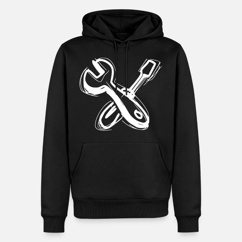 Clé à molette et à la clé à molette - Sweat à capuche Premium bio Homme - noir