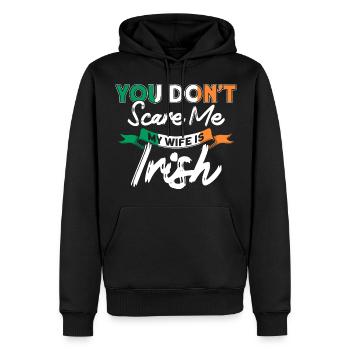 Irland Irische Flagge Irische Ehefrau Geschenk - Männer Premium Bio Hoodie - Schwarz - Vorne - Nico (187cm)