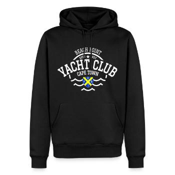 Beach Point Yacht Club Cape Town - Sweat à capuche Premium bio Homme - noir - Devant - Nico (187cm)