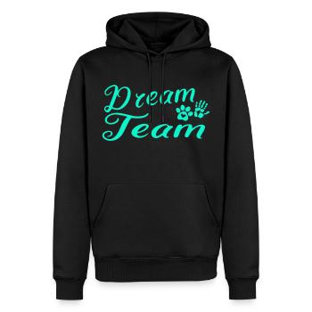 Équipe de rêve canine - Sweat à capuche Premium bio Homme - noir - Devant - Nico (187cm)