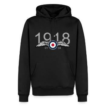 1918RAF / 1802 - Men’s Premium Organic Hoodie - black - Front - Nico (187cm)
