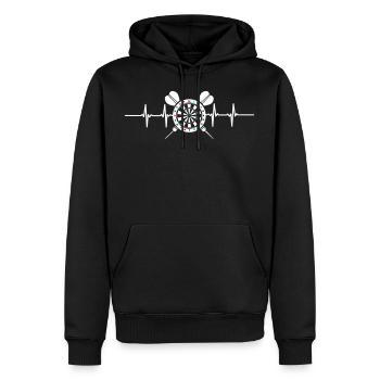 Heart Beat Darts - Sweat à capuche Premium bio Homme - noir - Devant - Nico (187cm)