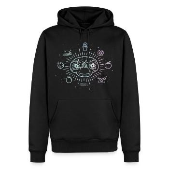 E.T. L'Extra-Terrestre Objets - Sweat à capuche Premium bio Homme - noir - Devant - Nico (187cm)