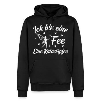 Ich bin eine Fee eine Katastrofee - Männer Premium Bio Hoodie - Schwarz - Vorne - Nico (187cm)