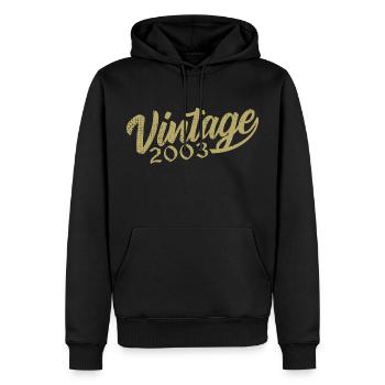2003 Vintage 2003 Cadeau D'anniversaire 2003 Rétro - Sweat à capuche Premium bio Homme - noir - Devant - Nico (187cm)