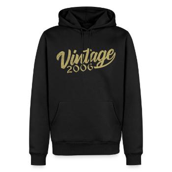 2006 Jahrgang 2006 Retro 2006 Geburtstagsgeschenk - Männer Premium Bio Hoodie - Schwarz - Vorne - Nico (187cm)
