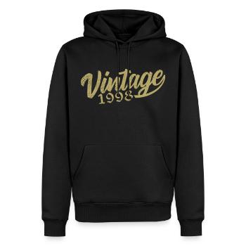 1998 Jahrgang 1998 Retro 1998 Geburtstagsgeschenk - Männer Premium Bio Hoodie - Schwarz - Vorne - Nico (187cm)