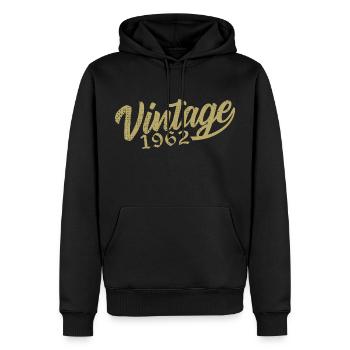 1962 Vintage 1962 Retro 1962 Geburtstagsgeschenk - Männer Premium Bio Hoodie - Schwarz - Vorne - Nico (187cm)