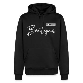 Bräutigam Security - Männer Premium Bio Hoodie - Schwarz - Vorne - Nico (187cm)