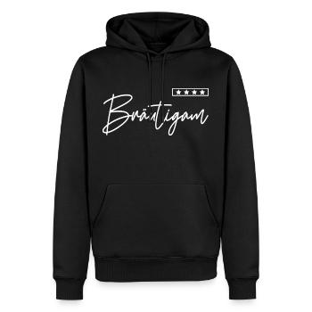 Bräutigam Security Der Bräutigam - Männer Premium Bio Hoodie - Schwarz - Vorne - Nico (187cm)