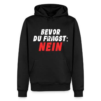 Klarer Durchblick - Männer Premium Bio Hoodie - Schwarz - Vorne - Nico (187cm)