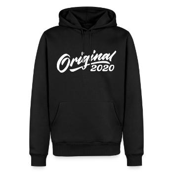 Original 2020 Geburtstagsgeschenk 2020 - Männer Premium Bio Hoodie - Schwarz - Vorne - Nico (187cm)