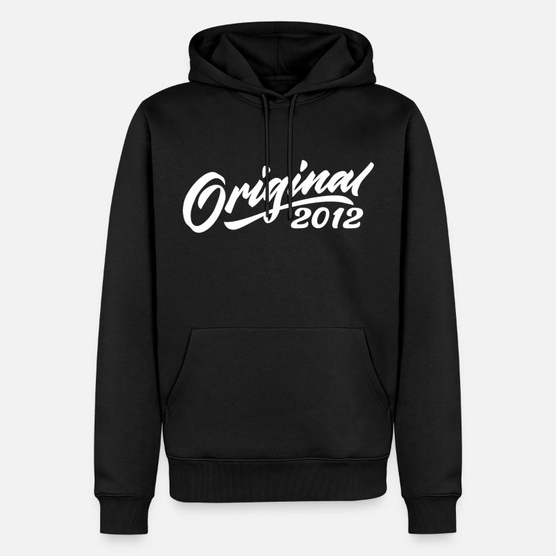 Original 2012 Geburtstagsgeschenk 2012 - Männer Premium Bio Hoodie - Schwarz