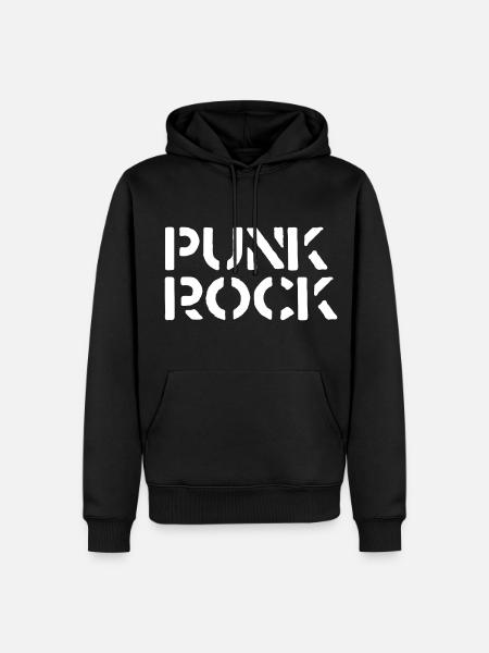 Punk Rock - Männer Premium Bio Hoodie - Schwarz