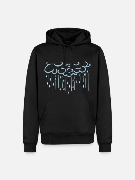 Donnerwetter - Rain - Cloud - Clouds - Gift - Sweat à capuche Premium bio Homme - noir