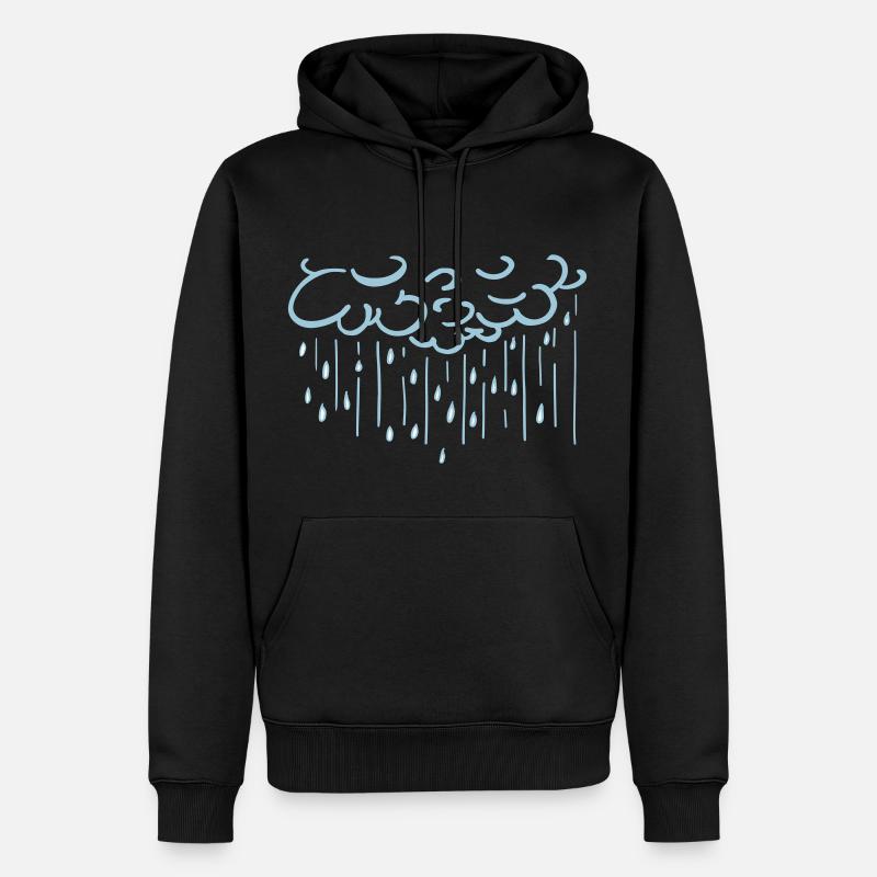 Donnerwetter - Rain - Cloud - Clouds - Gift - Sweat à capuche Premium bio Homme - noir