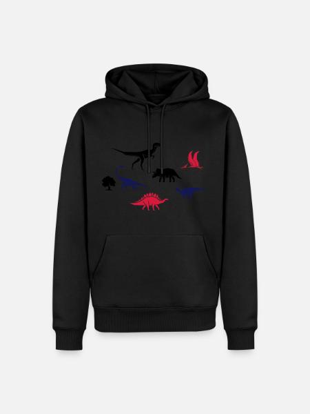 Dinosaurs for children - Men’s Premium Organic Hoodie - black