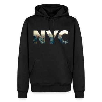 nyc New York City - Männer Premium Bio Hoodie - Schwarz - Vorne - Nico (187cm)