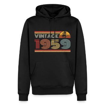 1959 Limited Edition Geburtstag Outfit 1959 vintag - Männer Premium Bio Hoodie - Schwarz - Vorne - Nico (187cm)