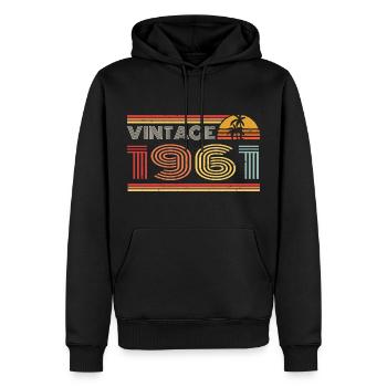 1961 Limited Edition Geburtstag Outfit 1961 vintag - Männer Premium Bio Hoodie - Schwarz - Vorne - Nico (187cm)